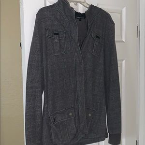 Zip up/button up hoodie